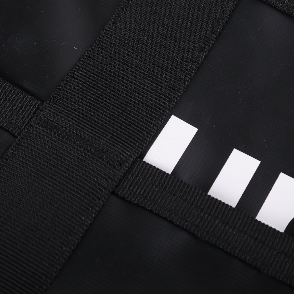 UNIFORM EXPERIMENT(ユニフォームエクスペリメント) 23AW TOTE BAG ロゴプリント PVCトートバッグ ハンドバッグ ブラック UE-232035 レディース