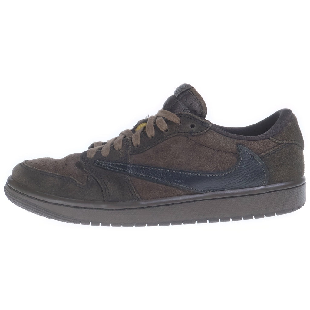NIKE(ナイキ) ×TRAVIS SCOTT AIR JORDAN 1 LOW OG SP VELVET BROWN トラヴィススコット エアジョーダン1 ローカットスニーカー US9/27cm DM7866-202