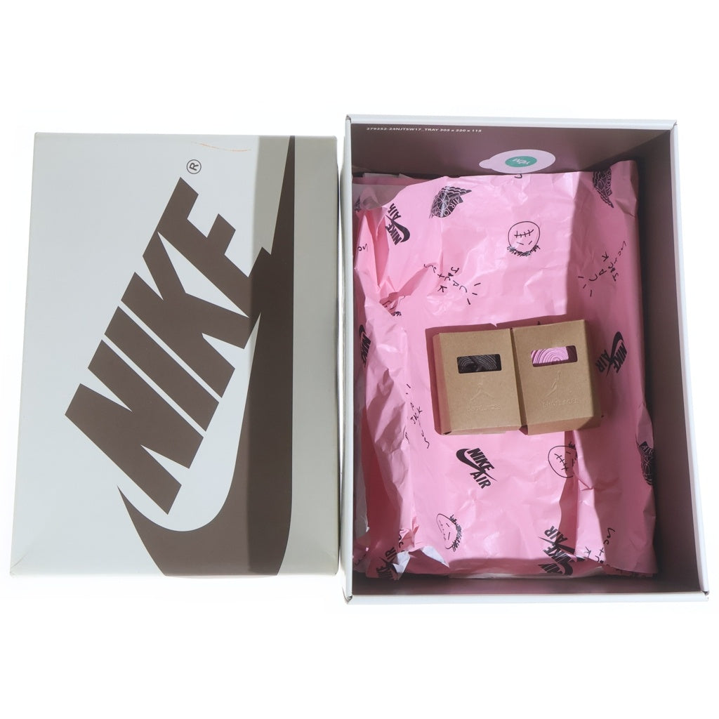 NIKE(ナイキ) ×TRAVIS SCOTT AIR JORDAN 1 LOW OG SP VELVET BROWN トラヴィススコット エアジョーダン1 ローカットスニーカー US9/27cm DM7866-202