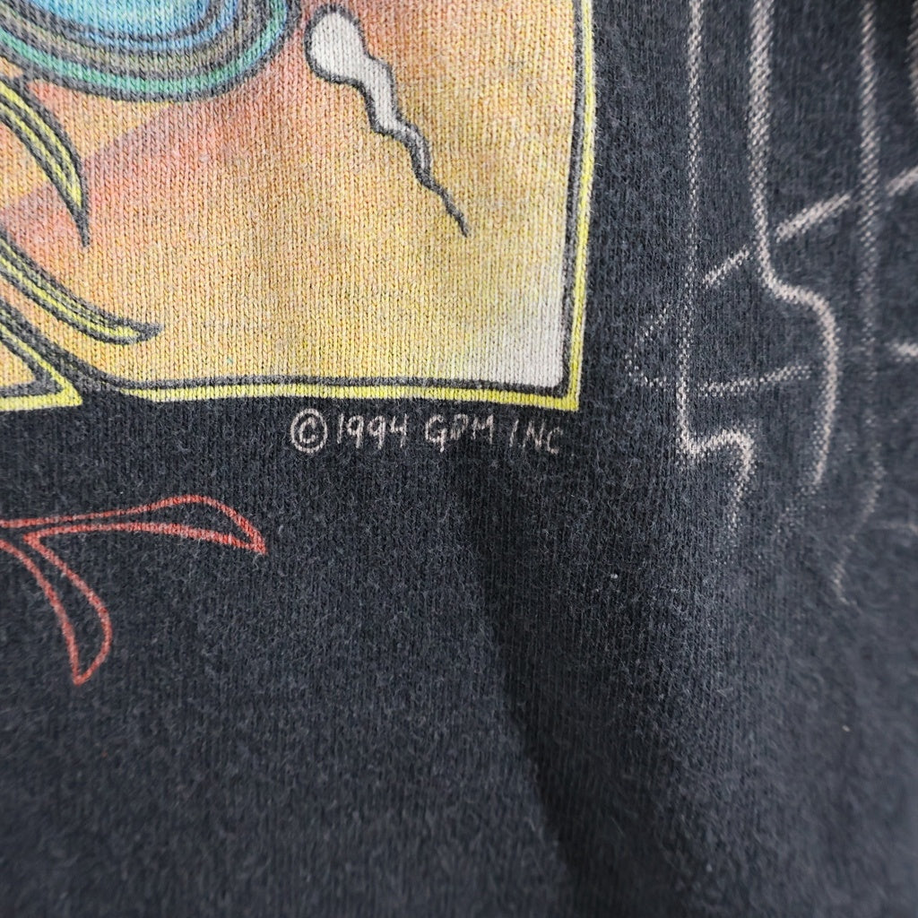 VINTAGE(ヴィンテージ) 90S VINTAGE GRATEFUL DEAD AOXOMOXOA LIQUID BLUE ヴィンテージ USA製 グレイトフルデッド アオクソモクソア 両面プリント クルーネック 半袖Tシャツ カットソー ブラック