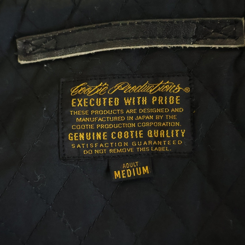 COOTIE(クーティー) HORSEHIDE ホースハイド 両面プリント レザーA-2 ジャケット ブラック