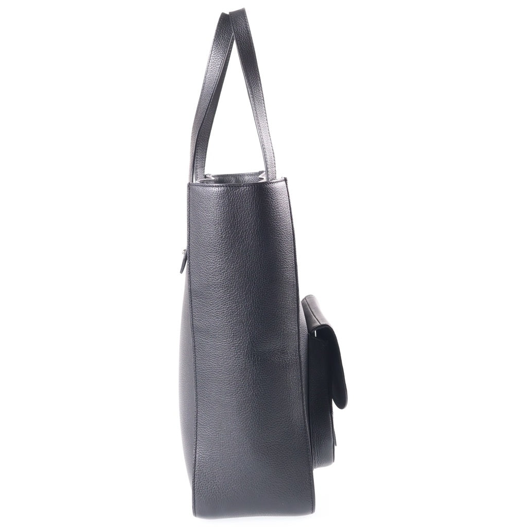 Christian Dior(クリスチャンディオール) サドル ラージ バーティカルトート 2WAY レザーショルダーバッグ シルバー金具 ブラック 29-BO-0149 レディース