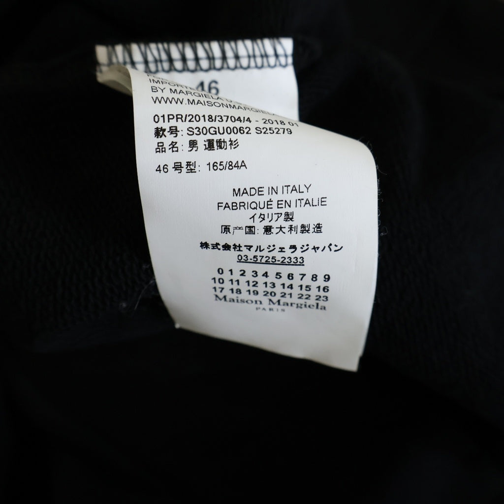 Maison Margiela(メゾンマルジェラ) 18SS ステレオタイプパッチ プルオーバー クルーネックスウェットシャツ トレーナー ブラック S30GU0062 S25279