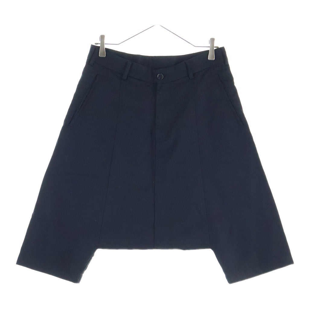 BLACK COMME des GARCONS(ブラックコムデギャルソン) 09SS AD2008 ステッチデザイン ジップフライ ウール サルエルパンツ ブラック 1C-P009