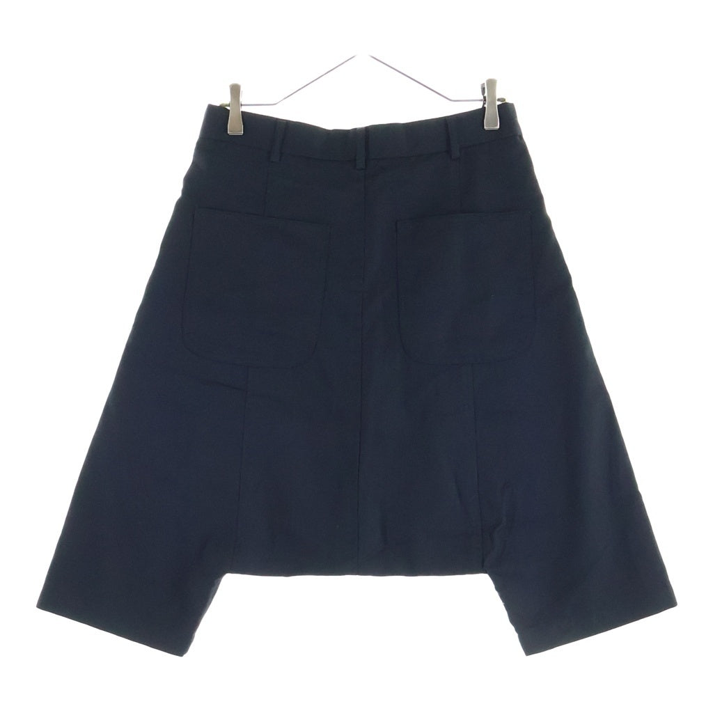 BLACK COMME des GARCONS(ブラックコムデギャルソン) 09SS AD2008 ステッチデザイン ジップフライ ウール サルエルパンツ ブラック 1C-P009