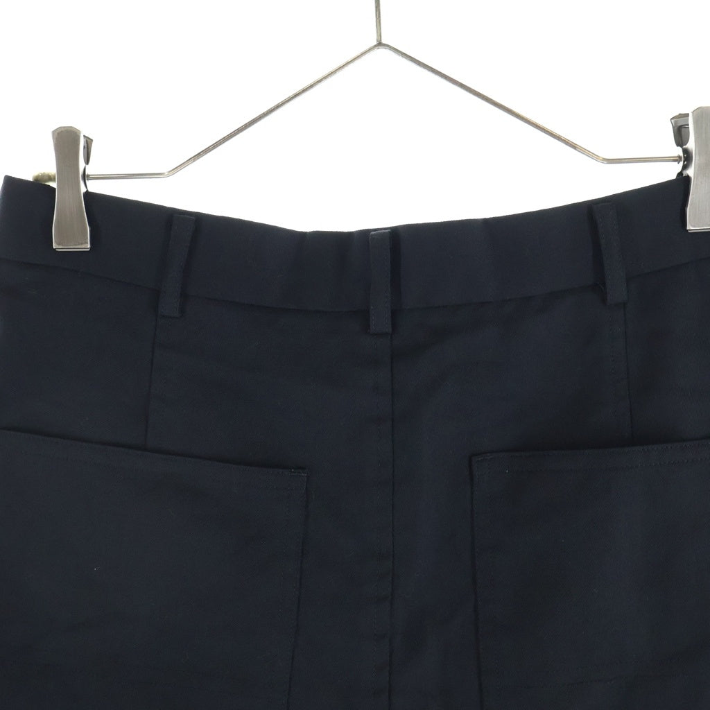BLACK COMME des GARCONS(ブラックコムデギャルソン) 09SS AD2008 ステッチデザイン ジップフライ ウール サルエルパンツ ブラック 1C-P009