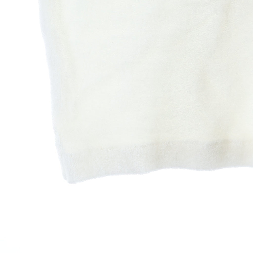 PRADA(プラダ) パイル トライアングルロゴプレート クルーネック半袖Tシャツ カットソー ホワイト UJN885
