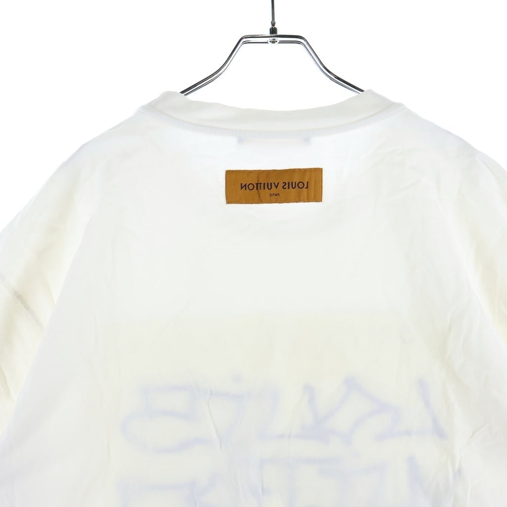 LOUIS VUITTON(ルイヴィトン) 22AW グラフィックロゴエンブロイダリー インサイドアウト クルーネック半袖Tシャツ カットソー ホワイト RM222 DT3 HNY75W