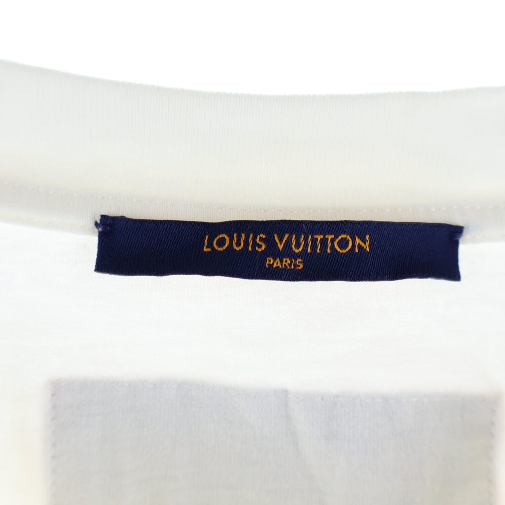 LOUIS VUITTON(ルイヴィトン) 22AW グラフィックロゴエンブロイダリー インサイドアウト クルーネック半袖Tシャツ カットソー ホワイト RM222 DT3 HNY75W