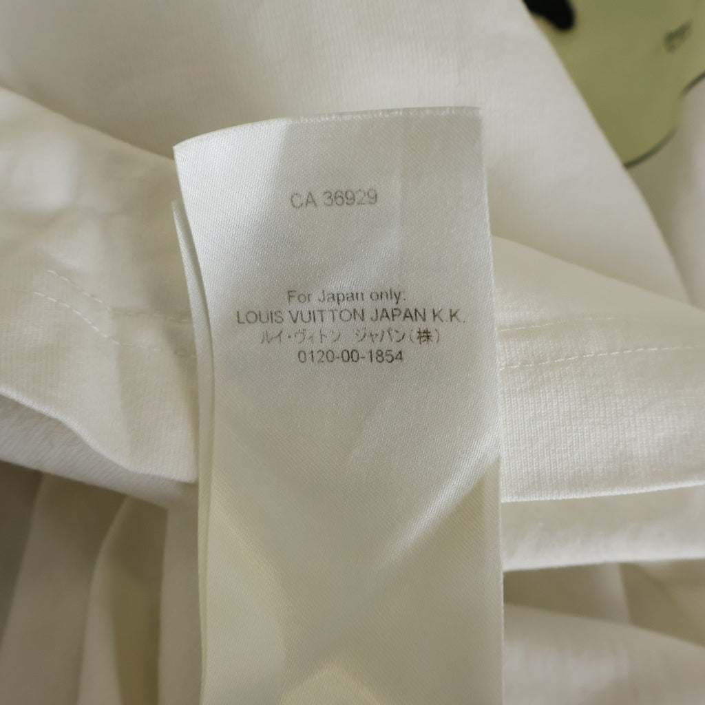 LOUIS VUITTON(ルイヴィトン) 22AW グラフィックロゴエンブロイダリー インサイドアウト クルーネック半袖Tシャツ カットソー ホワイト RM222 DT3 HNY75W