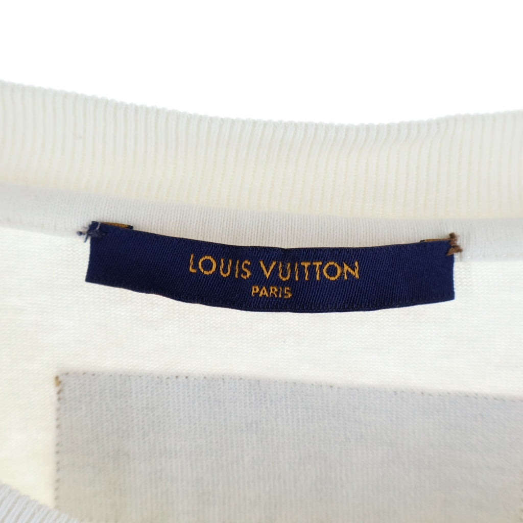 LOUIS VUITTON(ルイヴィトン) 22SS DO A KICKFLIP キックフリップ 両面プリント インサイドアウト クルーネック半袖Tシャツ カットソー ホワイト RM221 NPL HMY98W