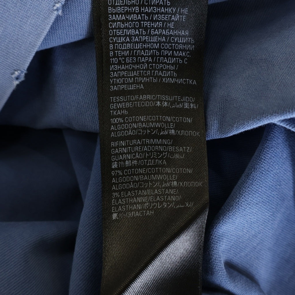BALENCIAGA(バレンシアガ) 23SS TAPE TYPE T-Shirt テープロゴ 両面プリント ダメージ加工 クルーネック半袖Tシャツ カットソー ブルー 739784 T0VA9
