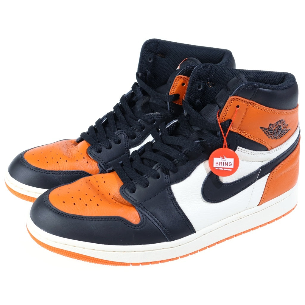 NIKE(ナイキ) AIR JORDAN 1 RETRO HIGH OG SHATTERED BACKBOARD エアジョーダン レトロ シャッタード バックボード ハイカットスニーカー オレンジ/ブラック US12.5/30.5cm DZ5485-008