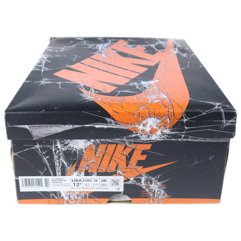 NIKE(ナイキ) AIR JORDAN 1 RETRO HIGH OG SHATTERED BACKBOARD エアジョーダン レトロ シャッタード バックボード ハイカットスニーカー オレンジ/ブラック US12.5/30.5cm DZ5485-008