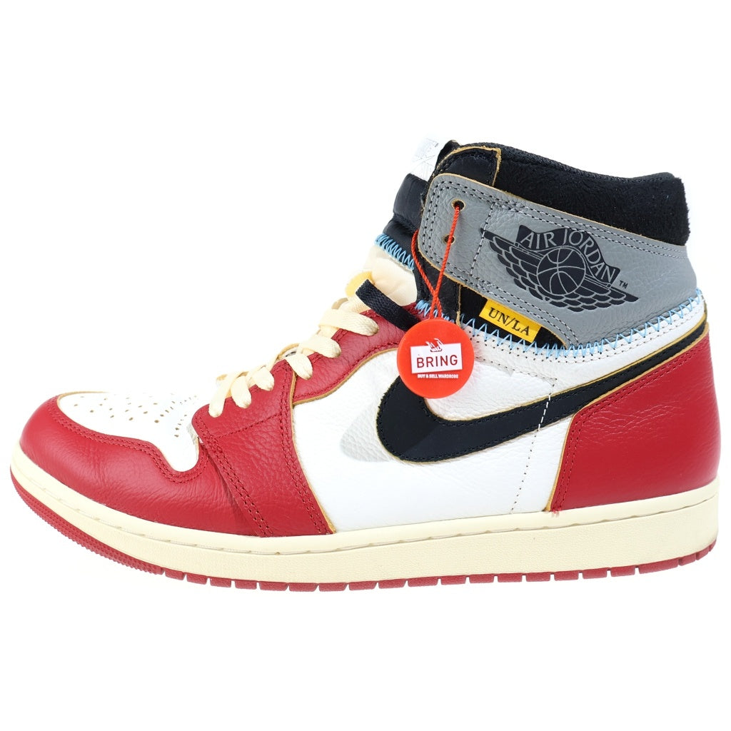 NIKE(ナイキ) ×UNION AIR JORDAN 1 RETRO HIGH OG CHICAGO SHADOW ユニオン エアジョーダン レトロ シカゴ シャドウ ハイカットスニーカー レッド/ホワイト US12.5/30.5cm HV8563-600