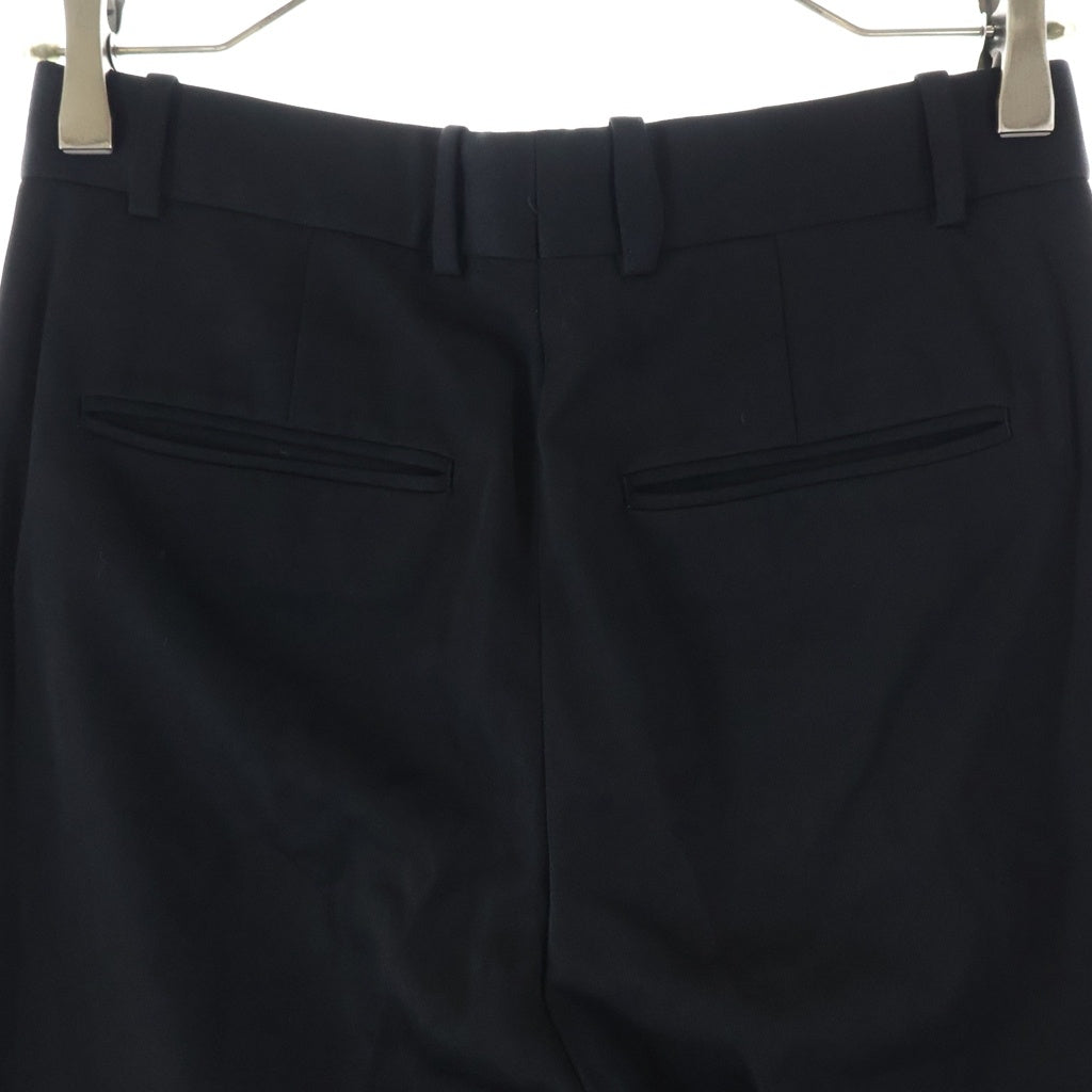 CELINE(セリーヌ) フィービー期 シルク混ウールカシミヤ ワンタックスラックス テーパードパンツ レディース ブラック