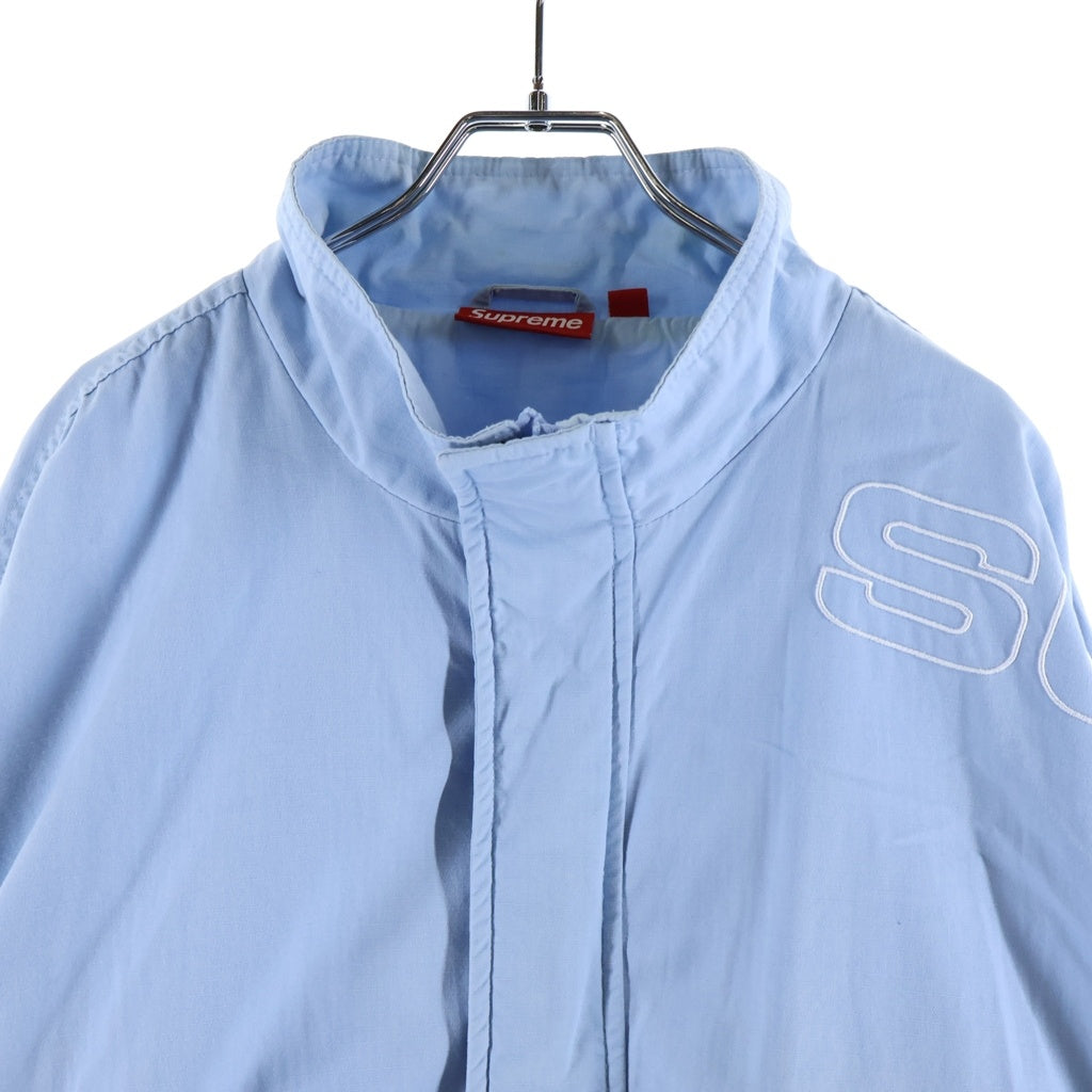 SUPREME(シュプリーム) 25AW Spellout Embroidered Ripstop Track Jacket スペルアウト エンブロイダード リップストップ トラックジャケット ライトブルー