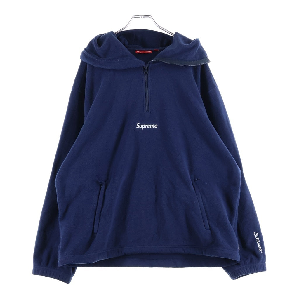 SUPREME(シュプリーム) 24AW Polartec Facemask Half Zip Hooded Sweatshirt ポーラーテック フェイスマスク ハーフジップ フーデッドスウェットシャツ パーカー ネイビー