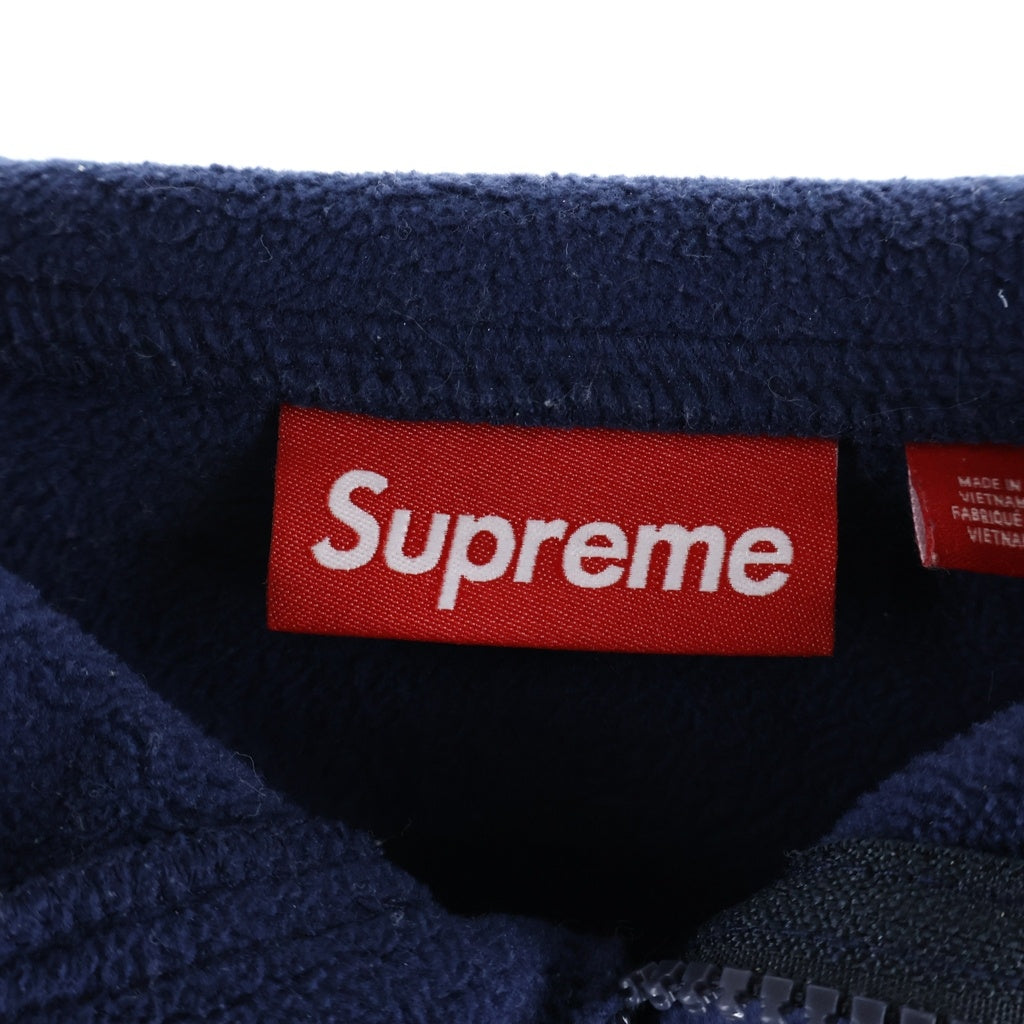 SUPREME(シュプリーム) 24AW Polartec Facemask Half Zip Hooded Sweatshirt ポーラーテック フェイスマスク ハーフジップ フーデッドスウェットシャツ パーカー ネイビー