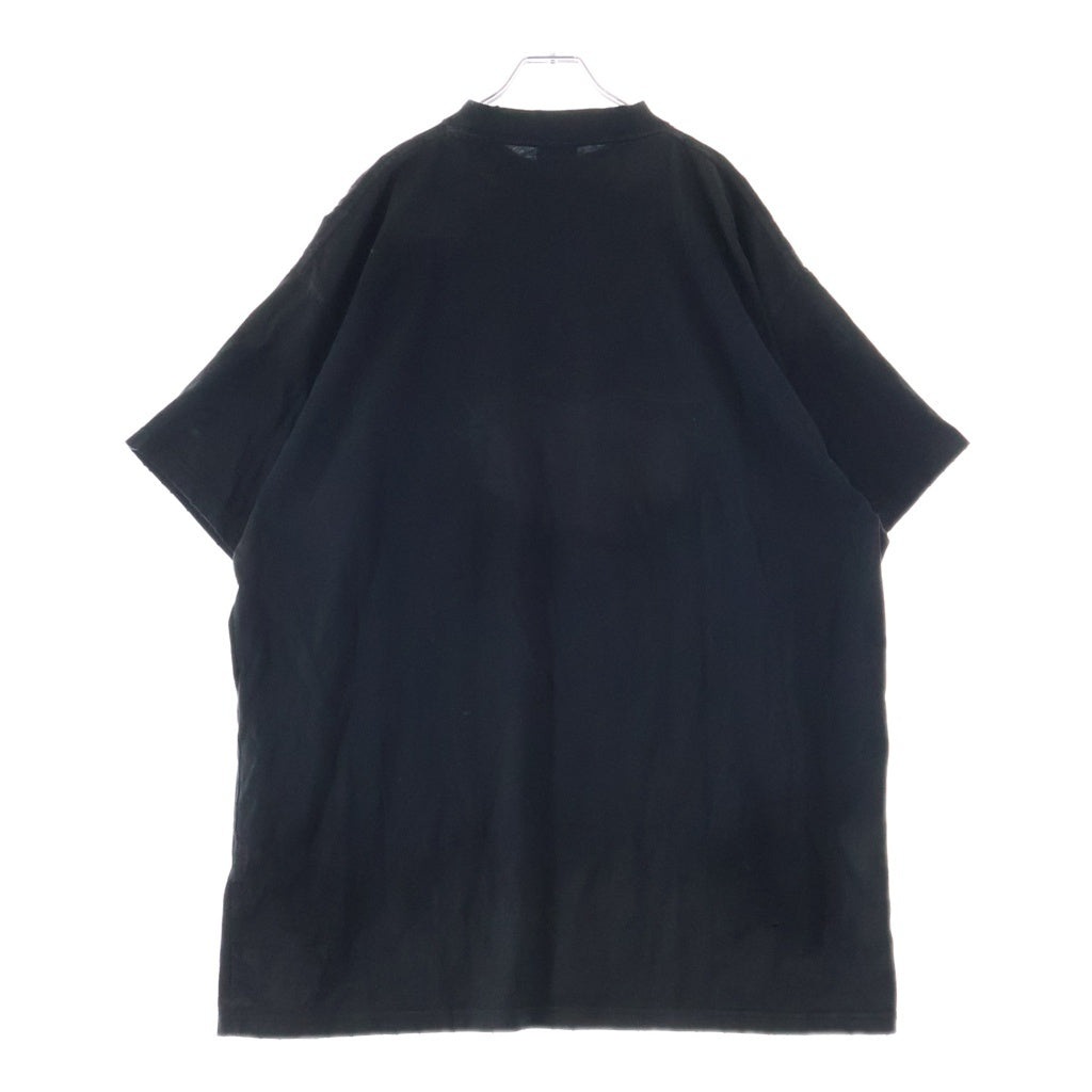 BALENCIAGA(バレンシアガ) 23SS SKATER OVERSIZED T-SHIRT スケーター クラッシュダストワッペン加工Tシャツ 半袖クルーネックカットソー ブラック 739028 TOVN2