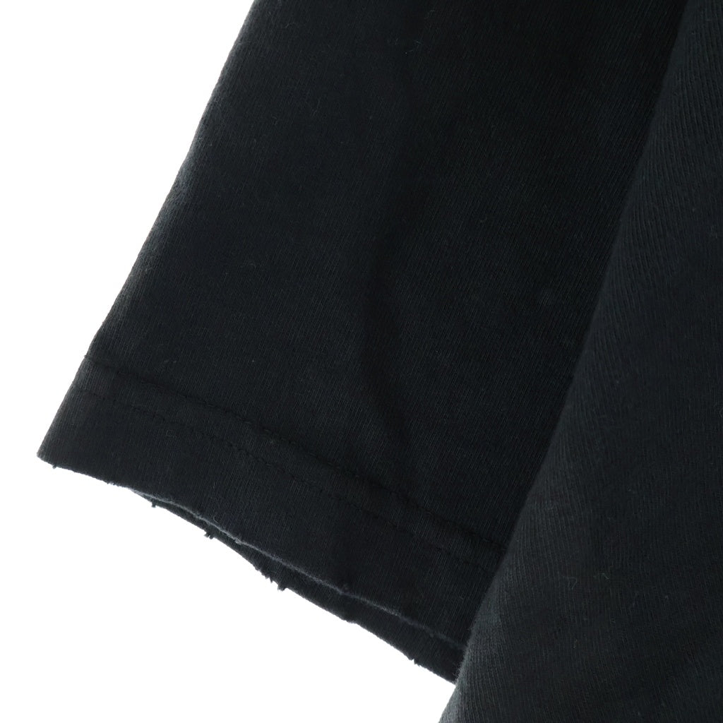 BALENCIAGA(バレンシアガ) 23SS SKATER OVERSIZED T-SHIRT スケーター クラッシュダストワッペン加工Tシャツ 半袖クルーネックカットソー ブラック 739028 TOVN2