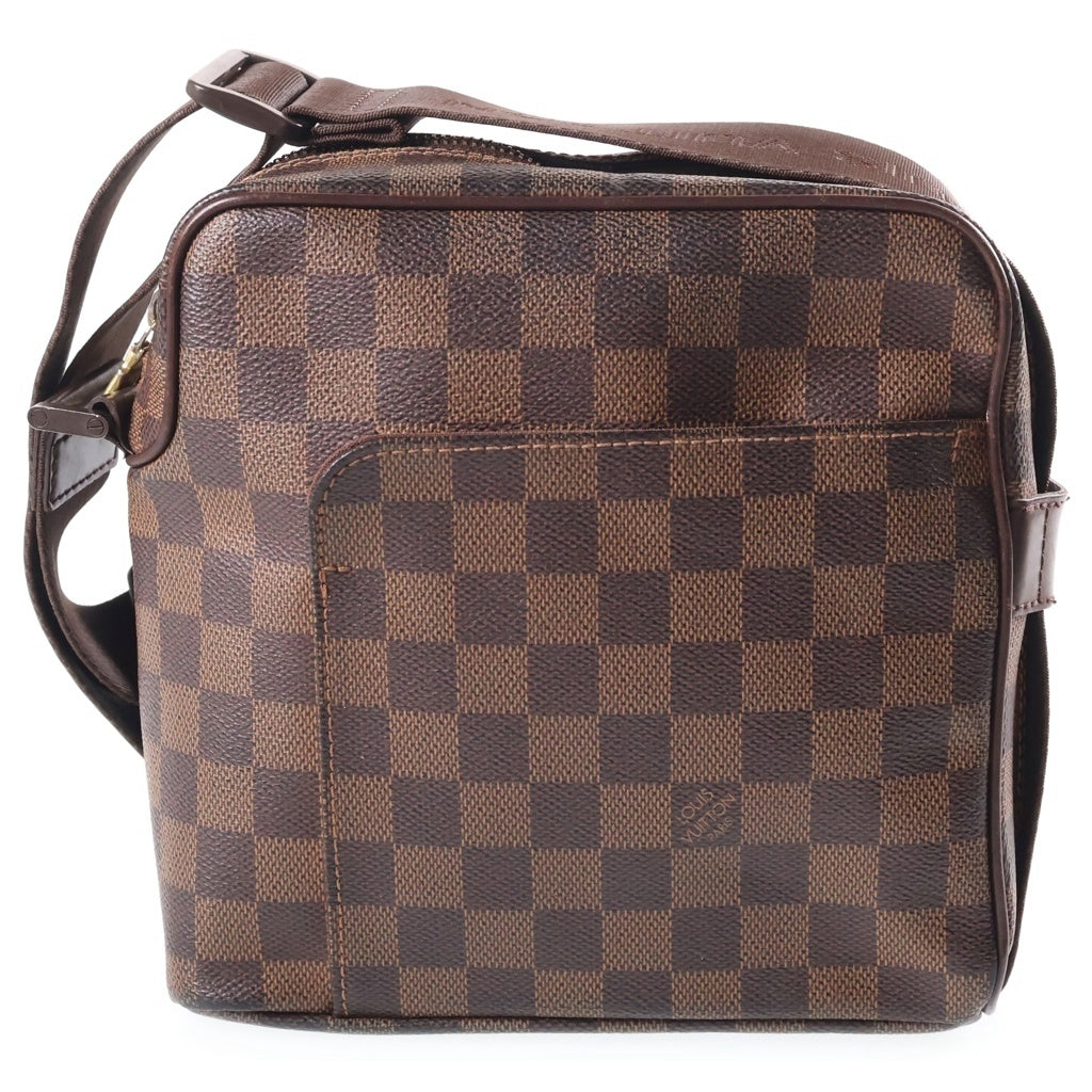 LOUIS VUITTON(ルイヴィトン) ダミエ オラフPM ショルダーバッグ ブラウン レザー×PVC ゴールド金具 N41442 MI2087