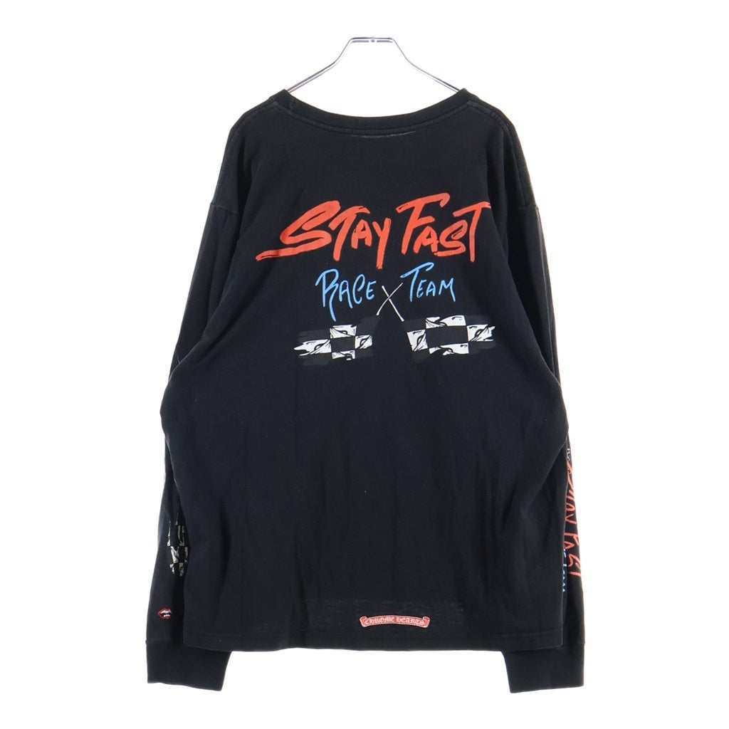 CHROME HEARTS(クロムハーツ) ×MATTY BOY PPO STAY FAST RACE TEAM L/S TEE マッティーボーイ ステイファスト レースチーム クルーネック長袖Tシャツ カットソー ブラック
