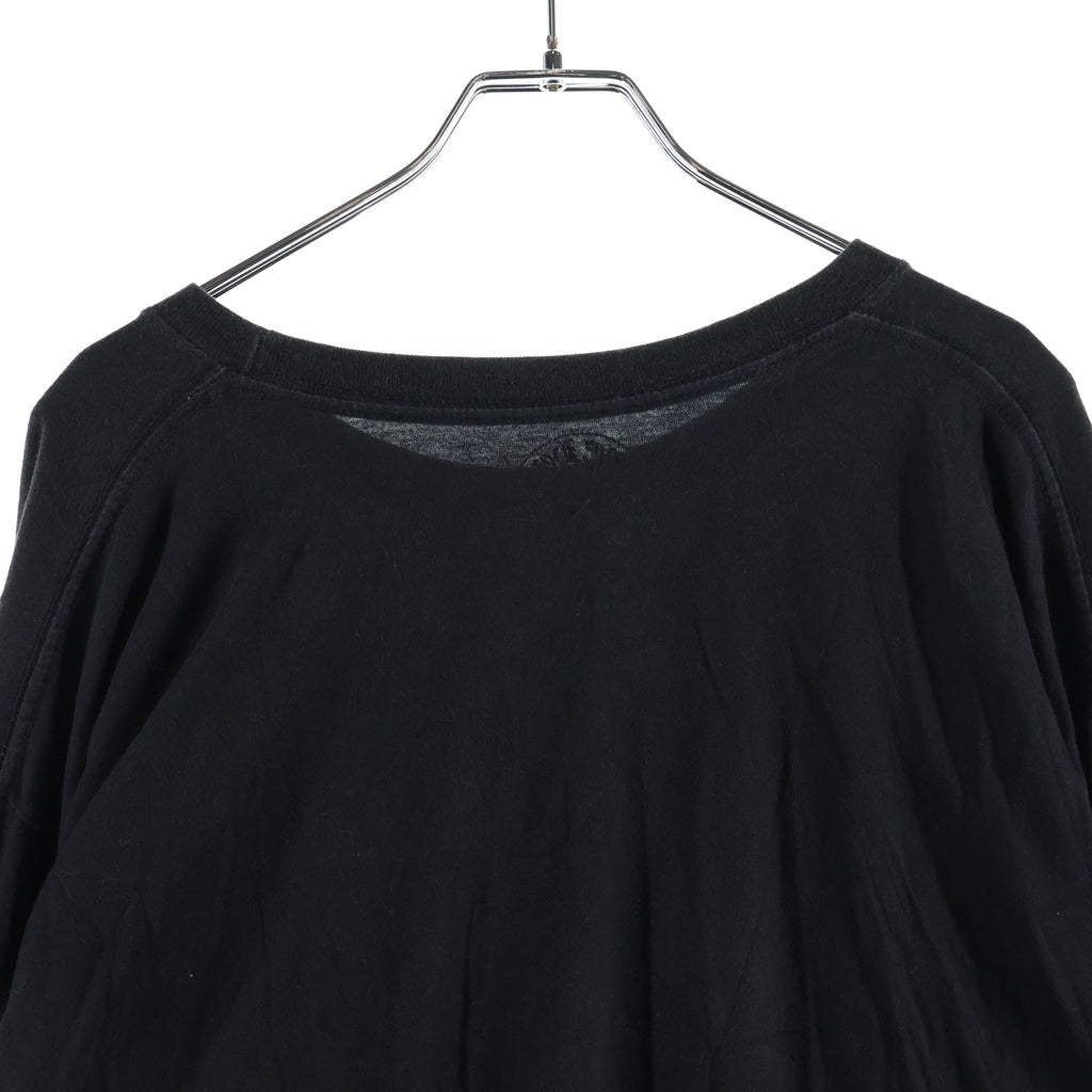 CHROME HEARTS(クロムハーツ) NECK LOGO L/S TEE ネックロゴ アームプリント ポケットTシャツ 長袖クルーネックカットソー ブラック