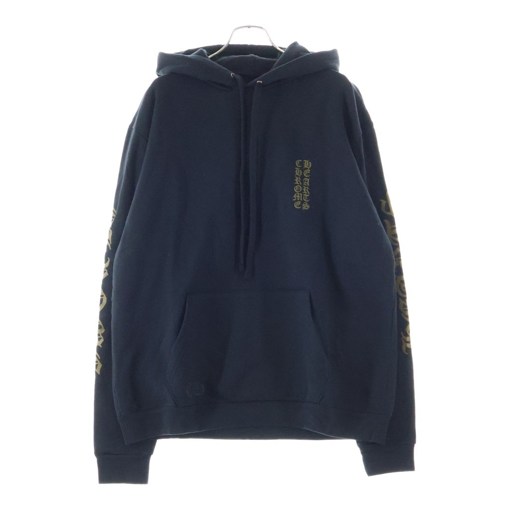 CHROME HEARTS(クロムハーツ) SWTSHRT PLVR オンライン限定 バーティカルロゴプリント プルオーバースウェットパーカー フーディー ブラック