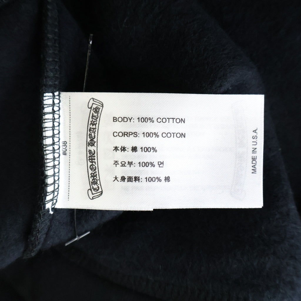 CHROME HEARTS(クロムハーツ) SWTSHRT PLVR オンライン限定 バーティカルロゴプリント プルオーバースウェットパーカー フーディー ブラック