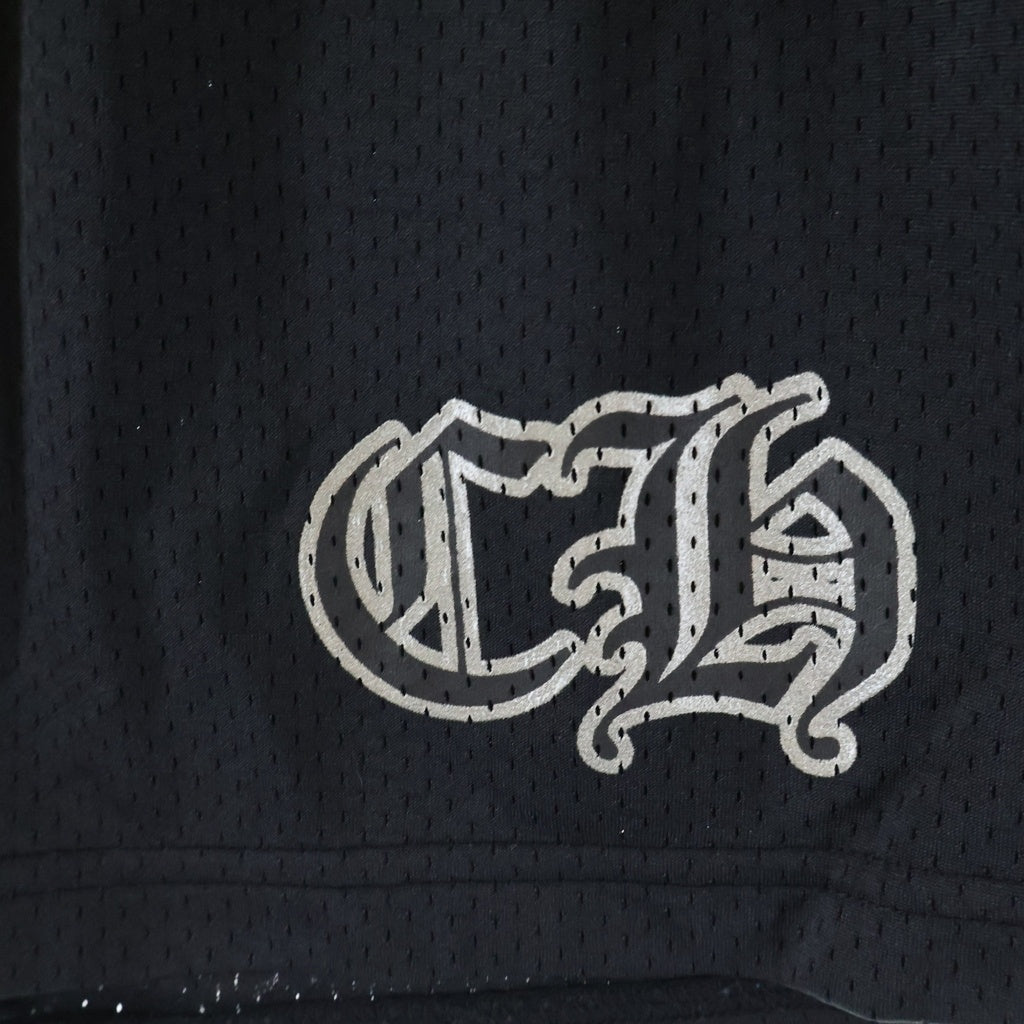 CHROME HEARTS(クロムハーツ) MESH VARSITY SHORTS CHプリント メッシュハーフパンツ ショーツ ブラック