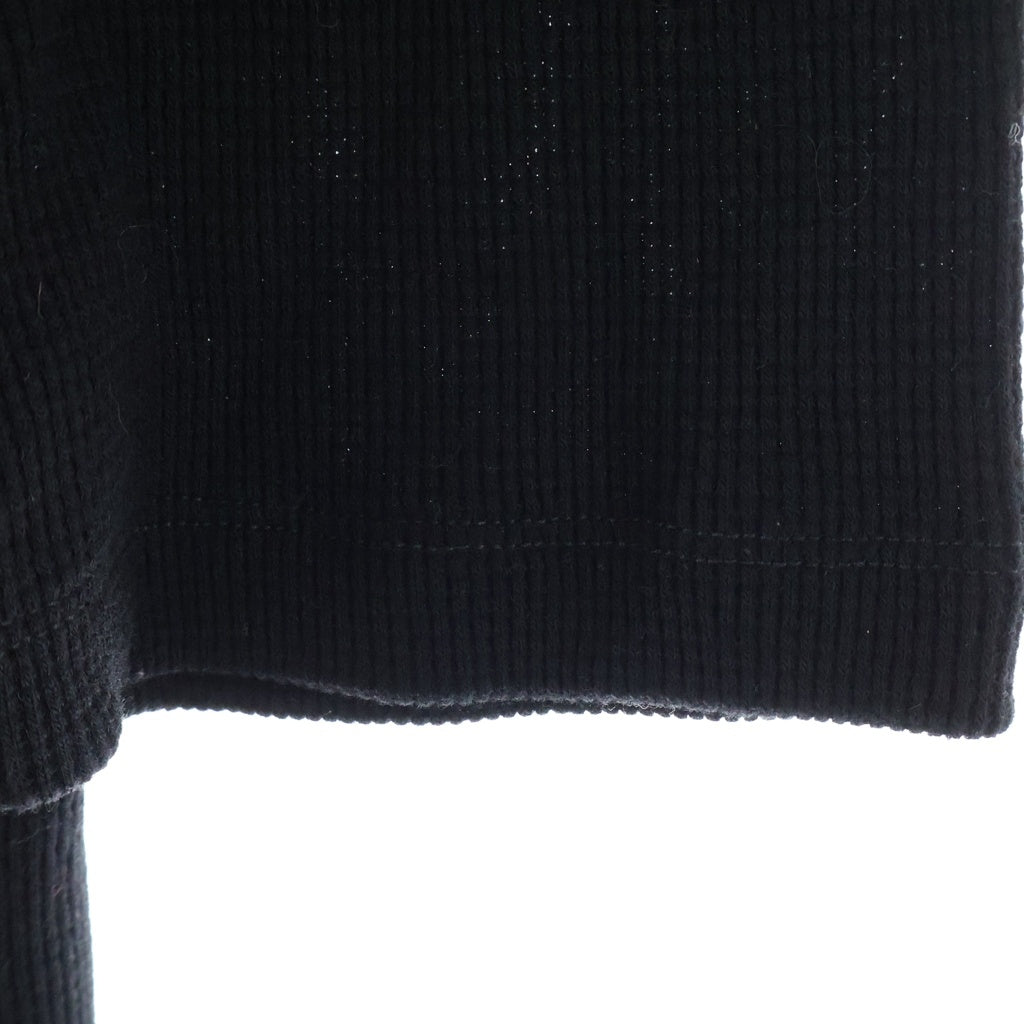 CHROME HEARTS(クロムハーツ) Y NOT CH EMBROIDERY S/S THERMAL TEE ワイノット CHエンブロイダリー ウールサーマルTシャツ 半袖クルーネックカットソー ブラック