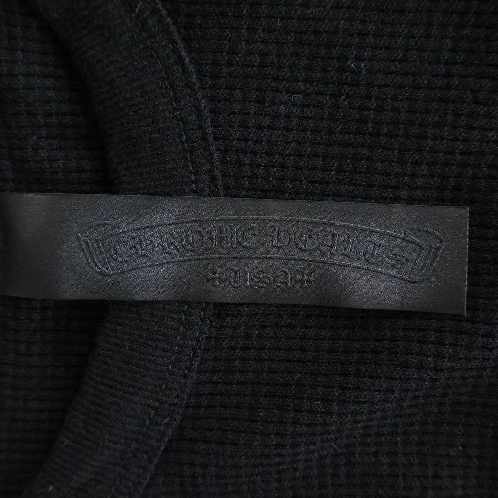 CHROME HEARTS(クロムハーツ) Y NOT CH EMBROIDERY S/S THERMAL TEE ワイノット CHエンブロイダリー ウールサーマルTシャツ 半袖クルーネックカットソー ブラック