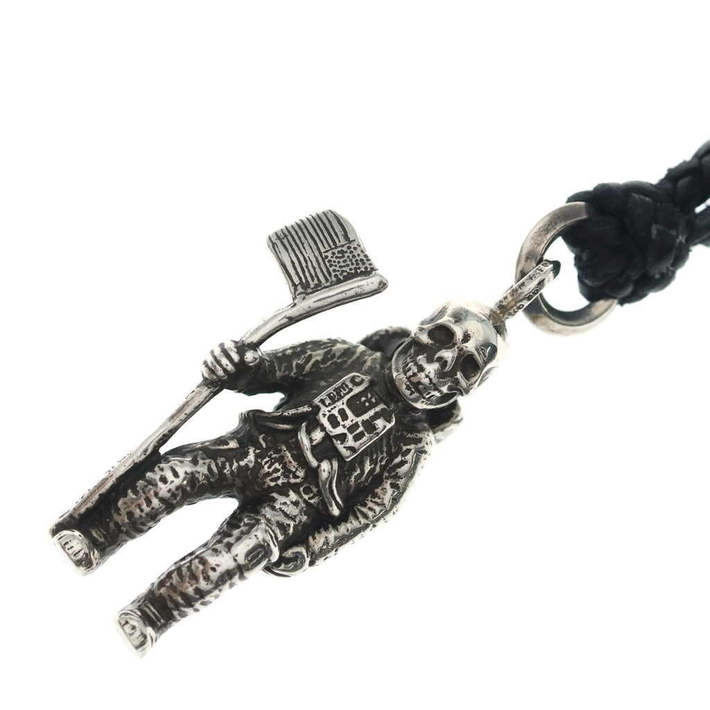 CHROME HEARTS(クロムハーツ) FOTI NASKULL LB フォティ ナスカル Wレザーブレイド ペンダントトップ シルバー