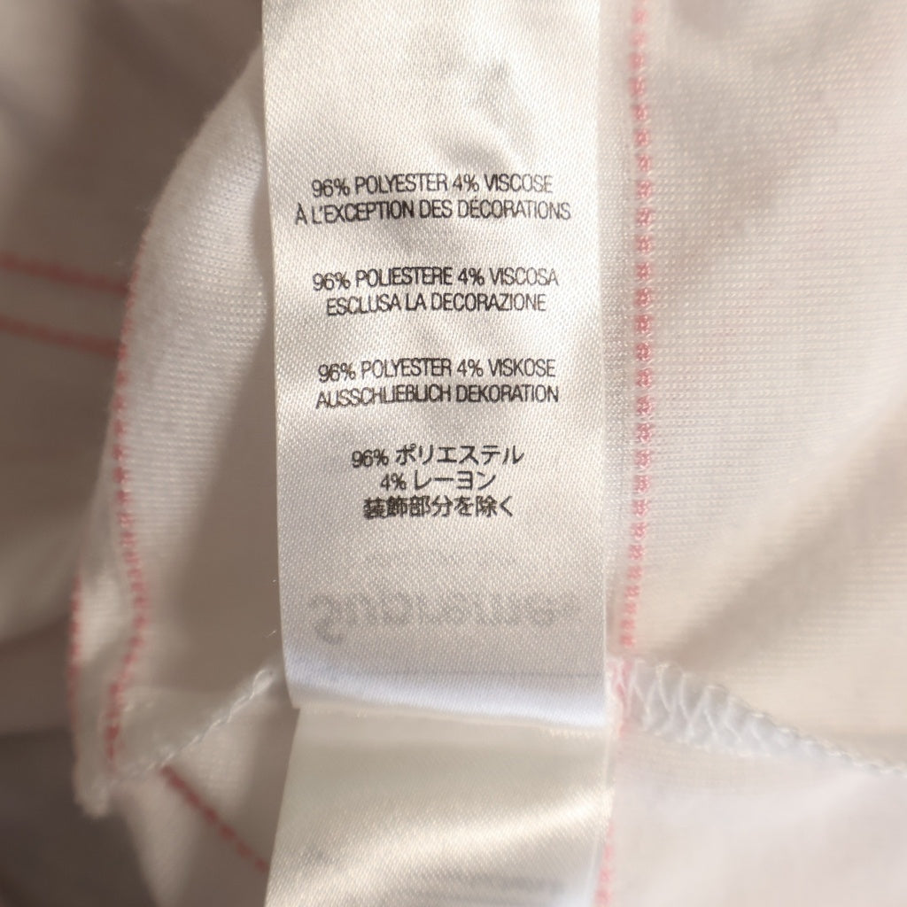 SUPREME(シュプリーム) 25SS ×UMBRO Stripe Soccer Jersey ロゴエンブロイダリー ストライプサッカージャージ クロスオーバーVネック半袖Tシャツ カットソー ホワイト/ピンク