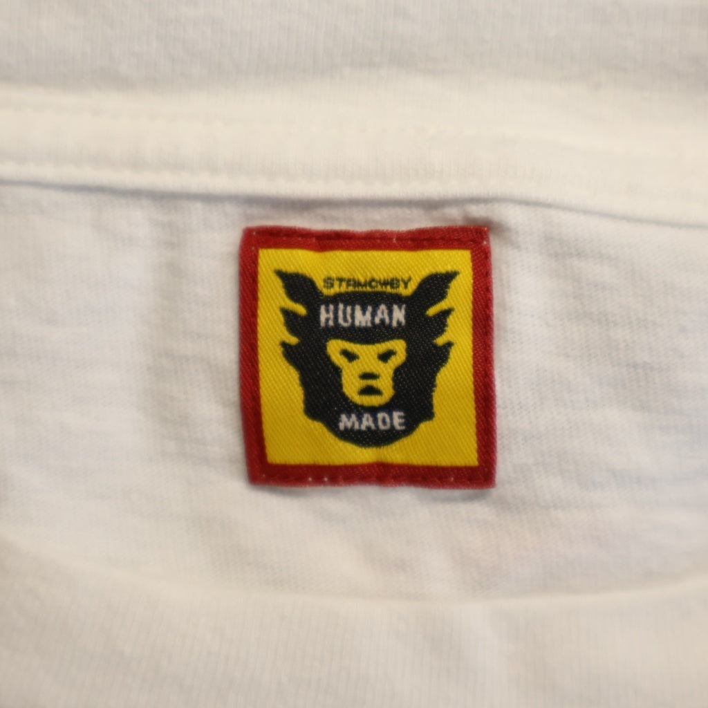 HUMAN MADE(ヒューマンメイド) 24SS GRAPHIC L/S T-SHIRT 両面プリント グラフィック ロングスリーブTシャツ 長袖カットソー ホワイト HM28CS033