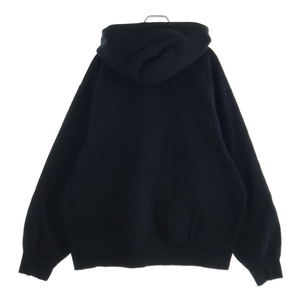 SUPREME(シュプリーム) 24AW Raised Script Hooded Sweatshirt レイズド スクリプト ロゴ エンブロイダリー プルオーバー スウェットシャツ パーカー フーディー ブラック