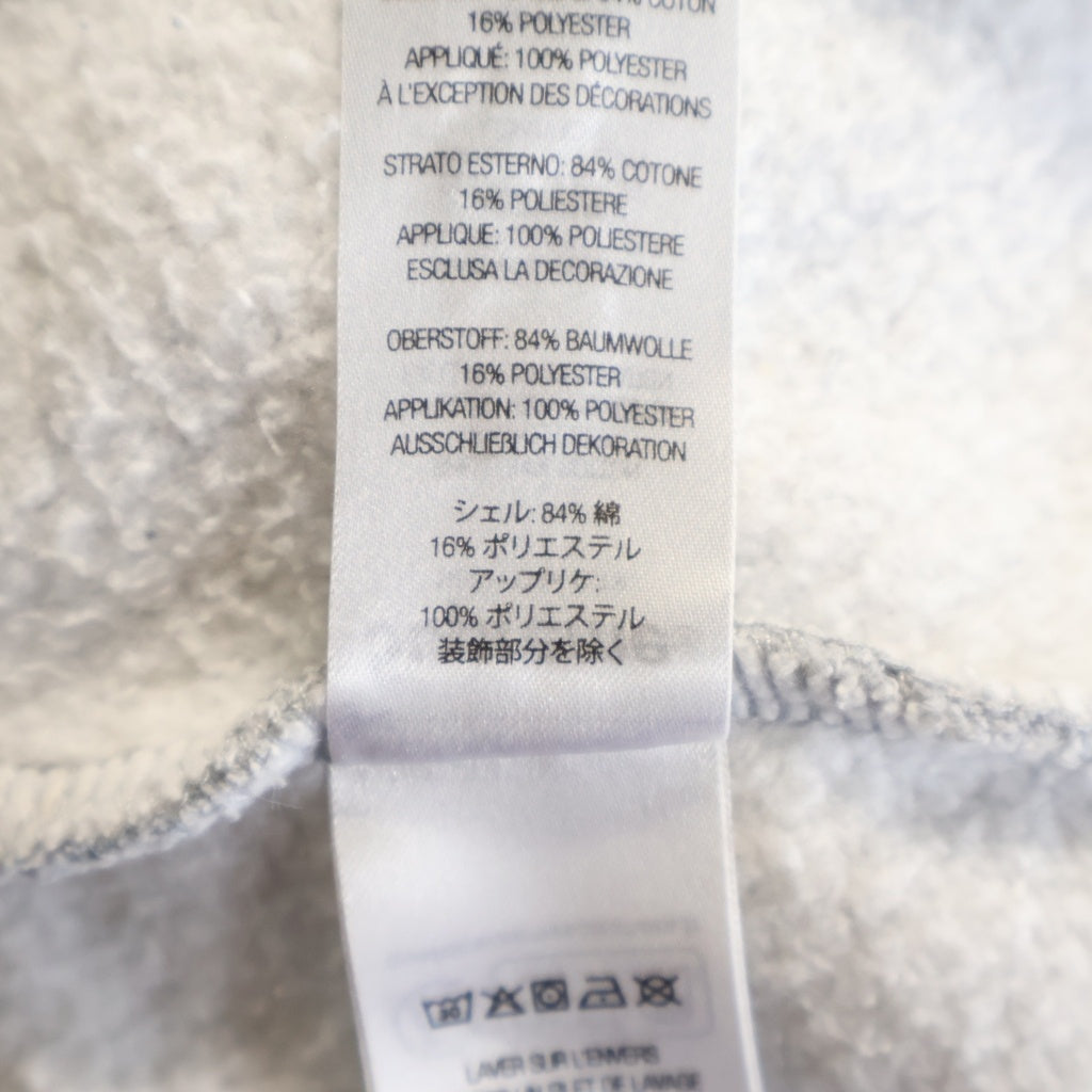 SUPREME(シュプリーム) 24AW Satin Applique Hooded Sweatshirt サテン アプリケ ロゴ エンブロイダリー プルオーバー スウェットシャツ パーカー フーディー グレー