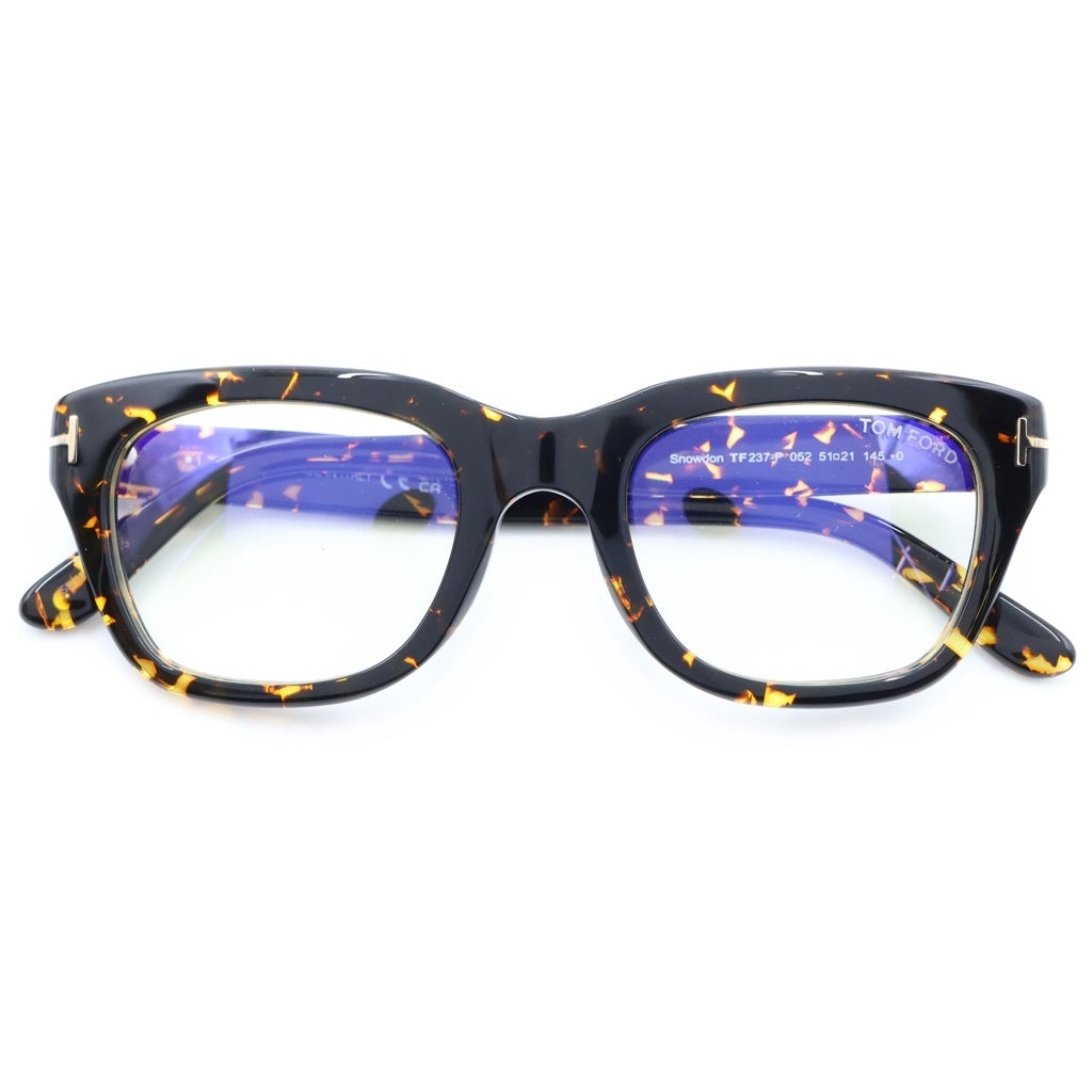 TOM FORD(トムフォード) SNOWDON スノードン ウェリントンフレーム クリアレンズ サングラス メガネ ブラウン/ブラック TF237-F