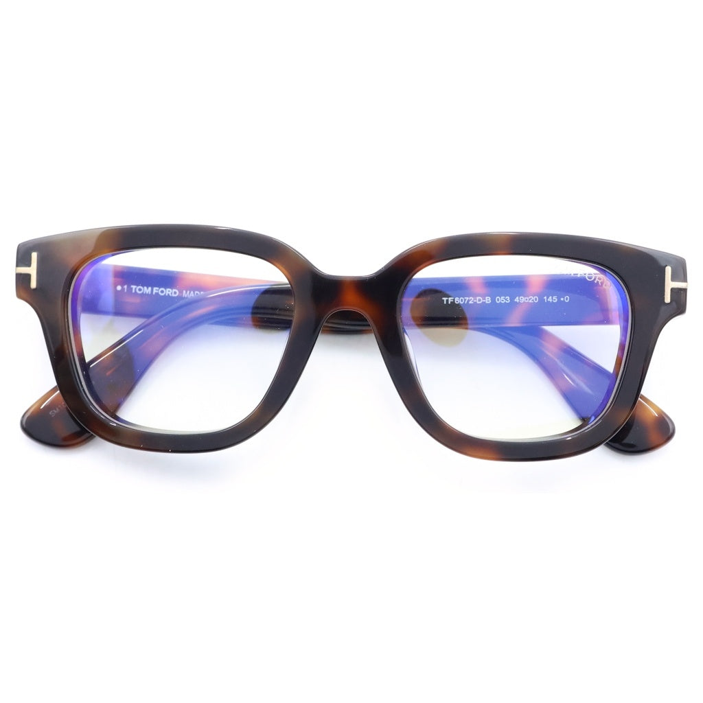 TOM FORD(トムフォード) TF6072-D-B アジアンフィット ウェリントンフレーム クリアレンズ サングラス メガネ ブラウン