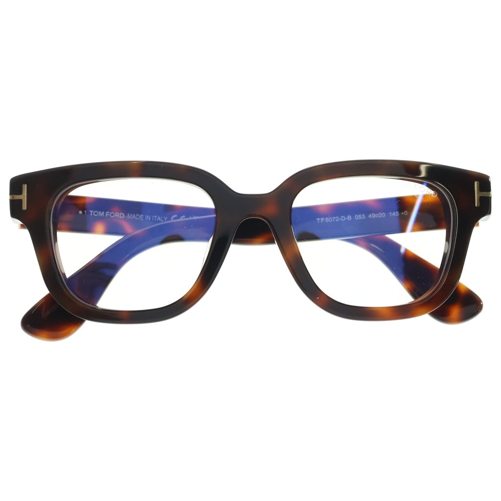TOM FORD(トムフォード) アジアンフィット ウェリントンフレーム クリアレンズ サングラス メガネ ブラウン TF6072-D-B