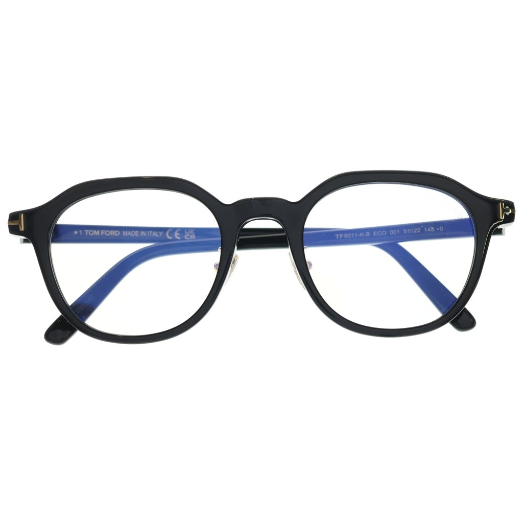 TOM FORD(トムフォード) アジアンフィット ウェリントンフレーム クリアレンズ サングラス メガネ ブラック TF6011-K-B