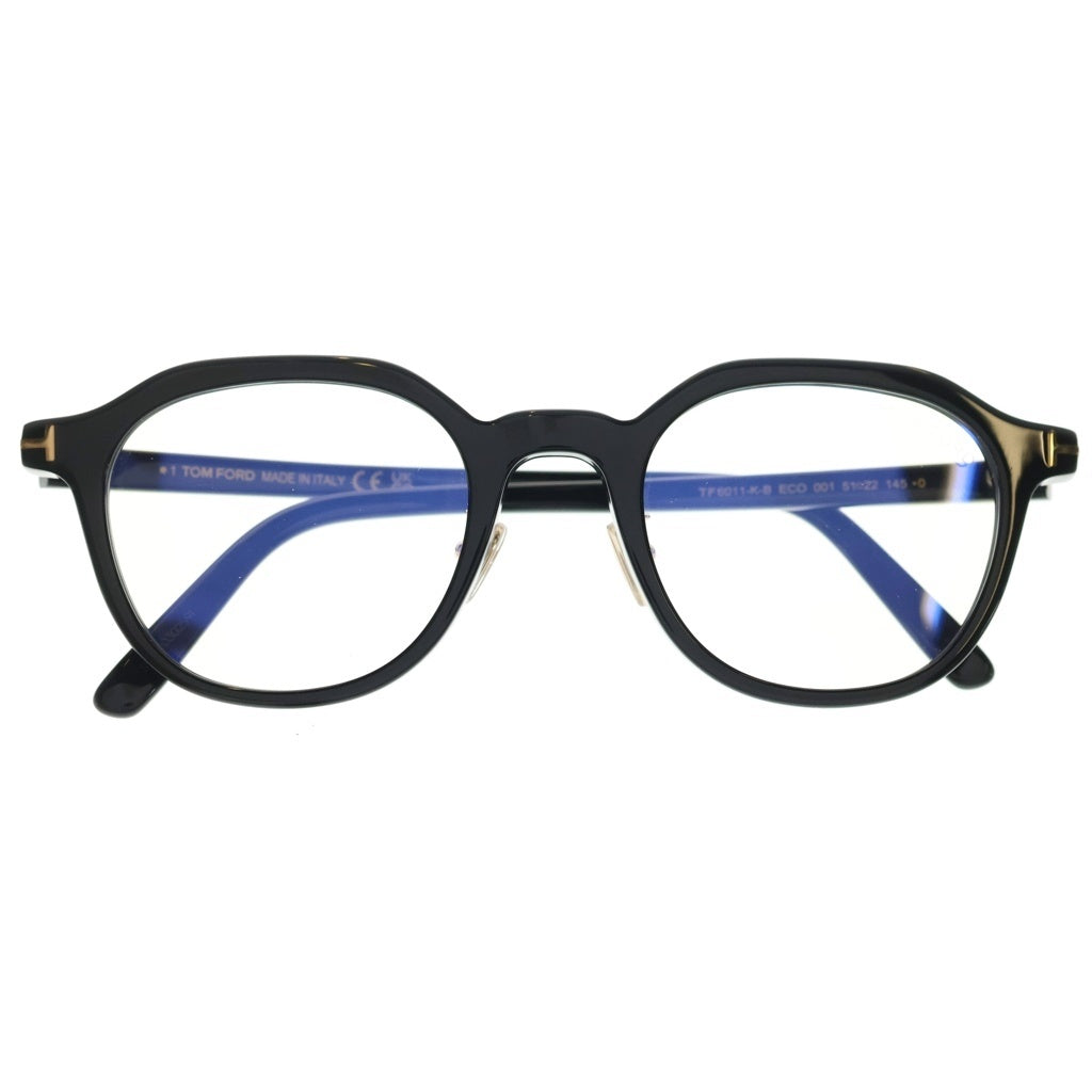 TOM FORD(トムフォード) アジアンフィット ウェリントンフレーム クリアレンズ サングラス メガネ ブラック TF6011-K-B
