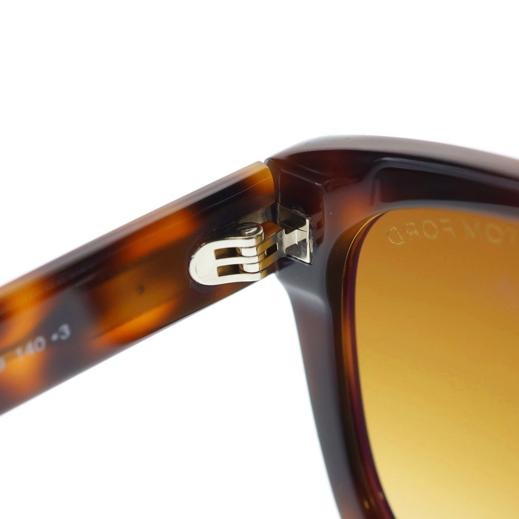TOM FORD(トムフォード) HAYLAY スクエアフレーム カラーレンズ サングラス メガネ ブラウン TF1216