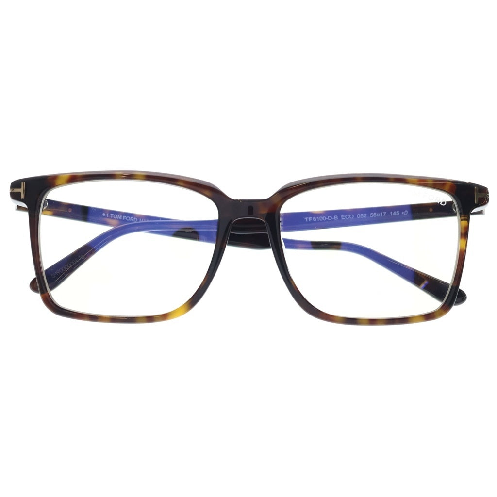 TOM FORD(トムフォード) アジアンフィット スクエアフレーム クリアレンズ サングラス メガネ ブラウン TF6100-D-B