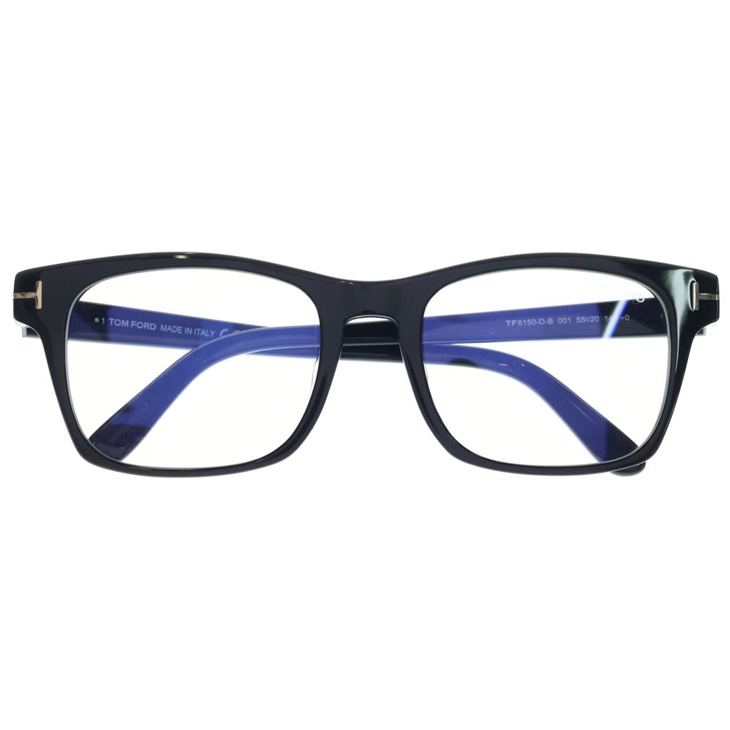 TOM FORD(トムフォード) アジアンフィット スクエアフレーム クリアレンズ サングラス メガネ ブラック TF6150-D-B