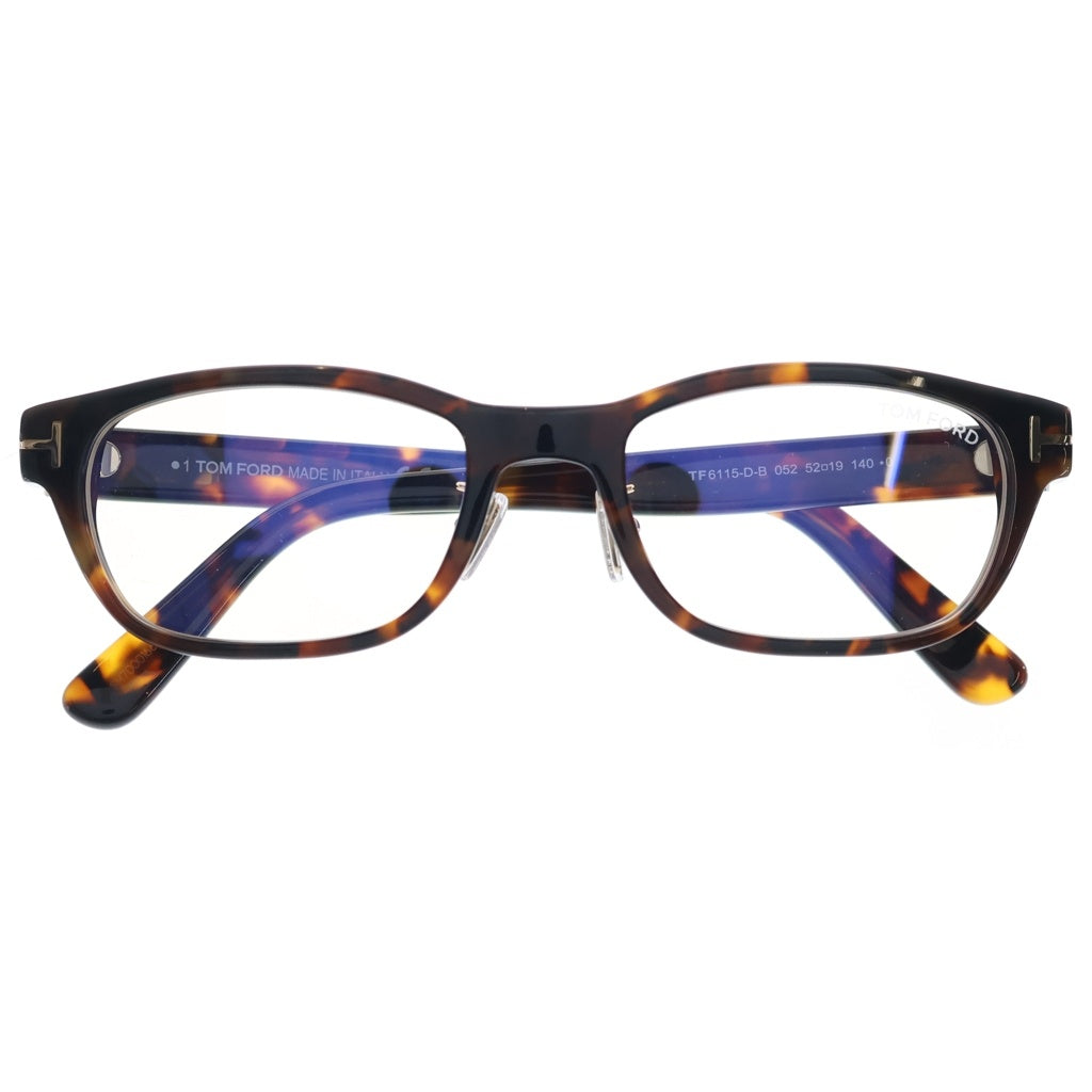 TOM FORD(トムフォード) アジアンフィット スクエアフレーム クリアレンズ サングラス メガネ ブラウン TF6115-D-B