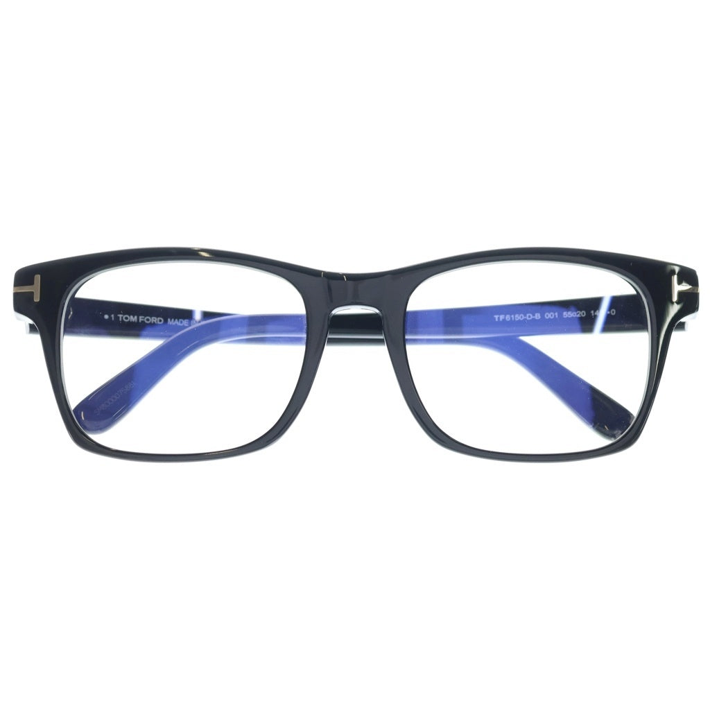 TOM FORD(トムフォード) アジアンフィット スクエアフレーム クリアレンズ サングラス メガネ ブラック TF6150-D-B