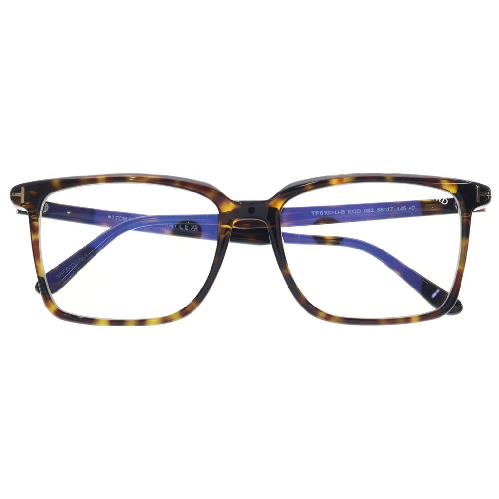 TOM FORD(トムフォード) アジアンフィット スクエアフレーム クリアレンズ サングラス メガネ ブラウン TF6100-D-B