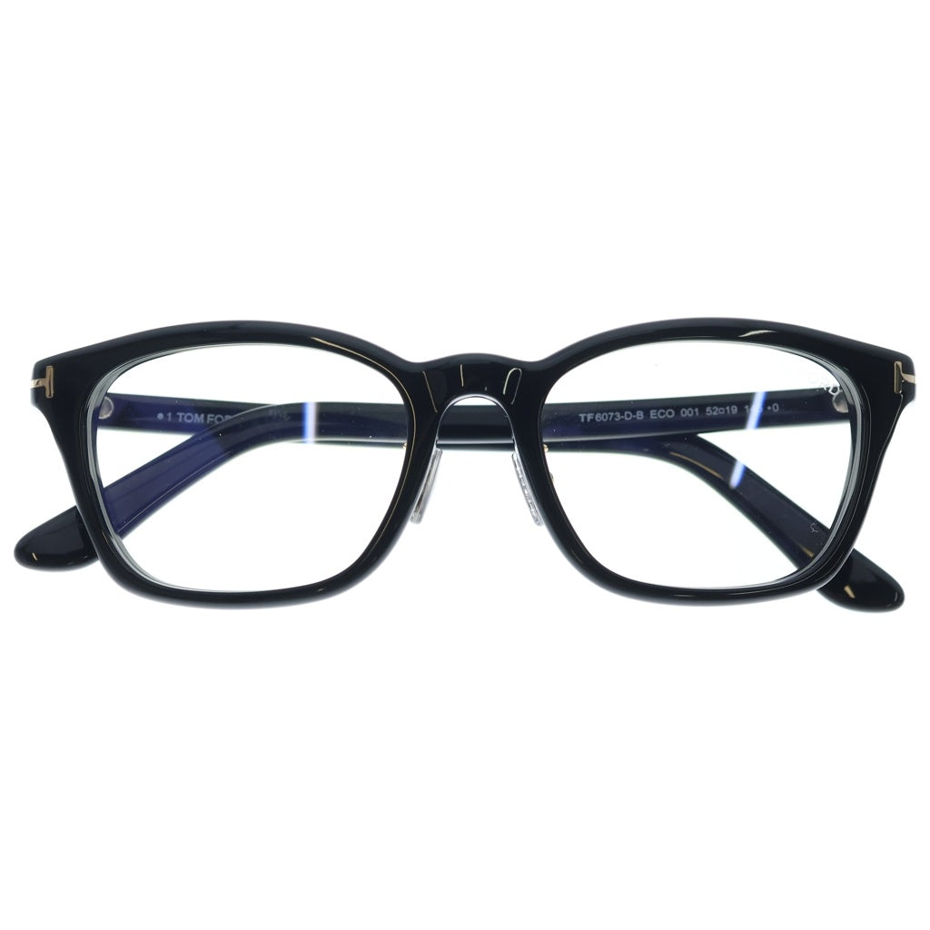 TOM FORD(トムフォード) アジアンフィット スクエアフレーム クリアレンズ サングラス メガネ ブラック TF6073-D-B